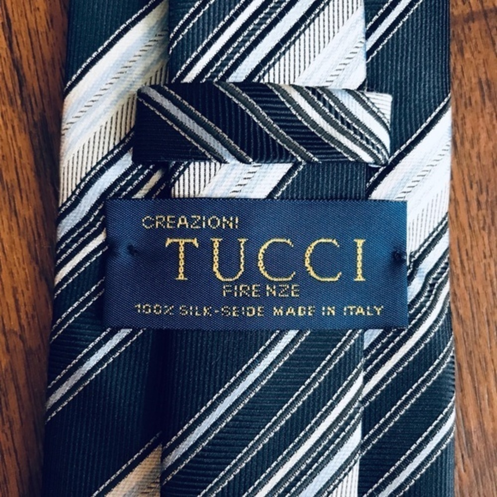 Tucci Tie with Blue Stripes